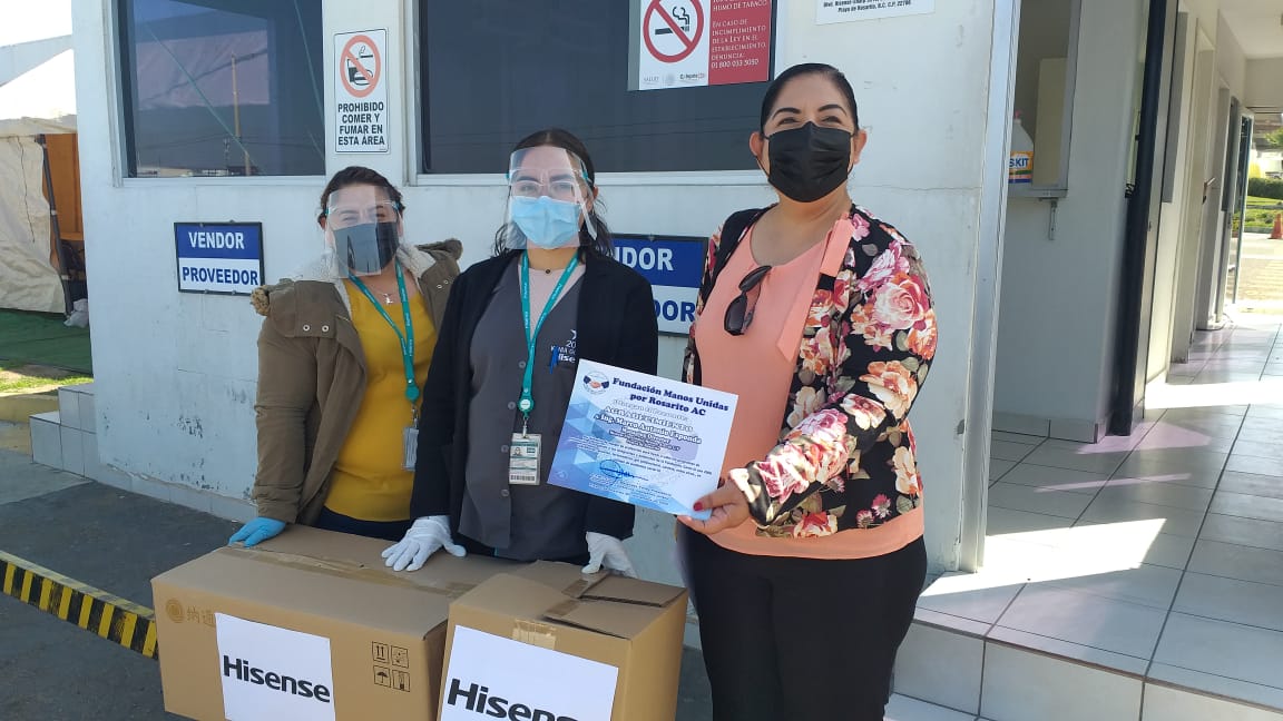 Donacion de nuestros Aliados en prevencion Hisense Electrónica de México S.A. de C.V